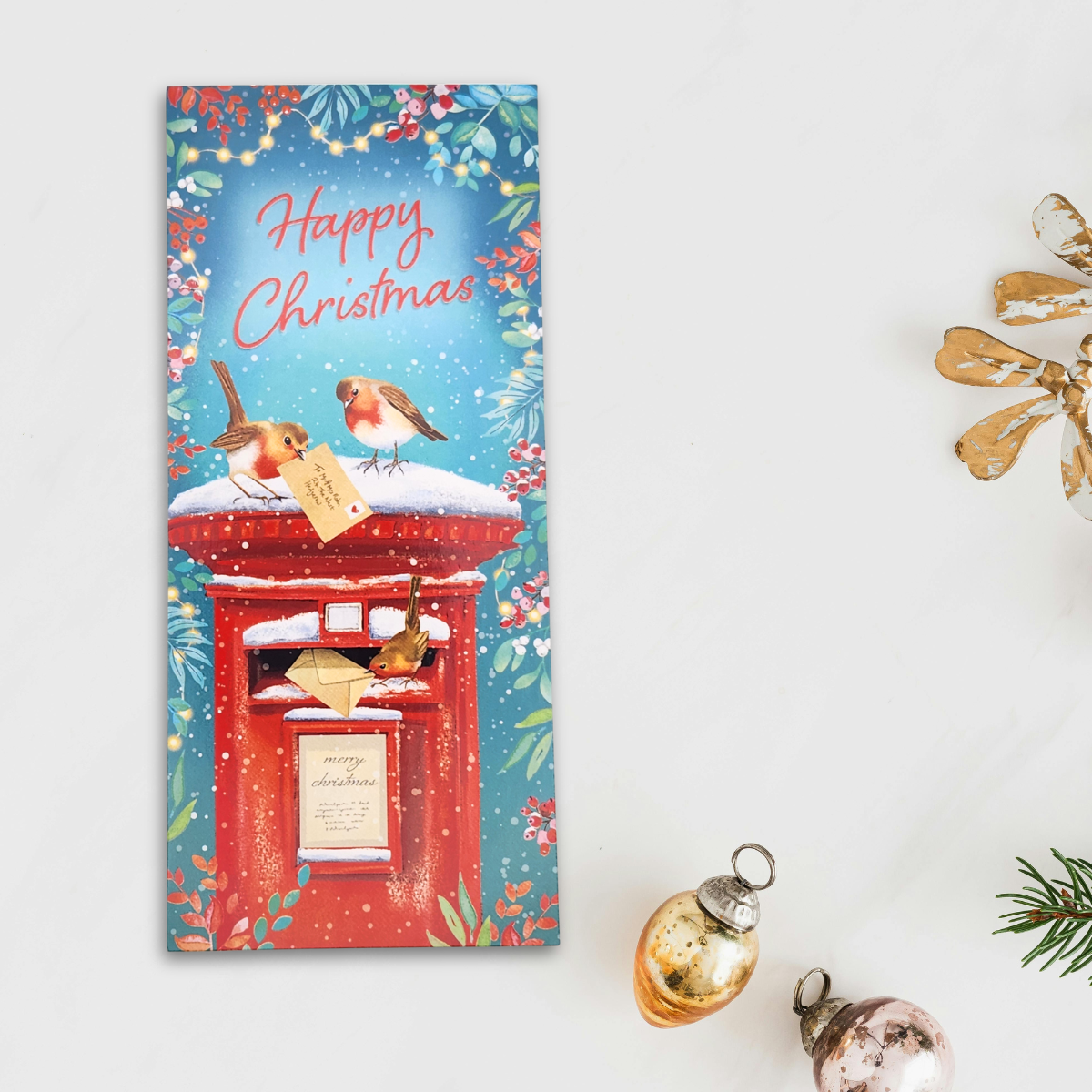 Money Wallet Christmas - Robins & Postbox