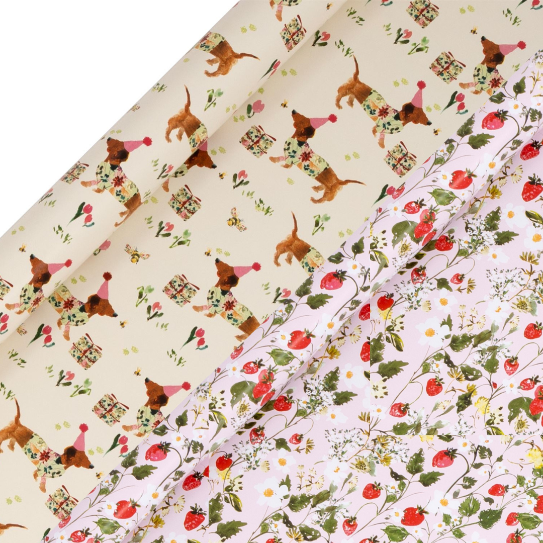 Rollwrap Collection - Sausage Dog & Strawberry Patch