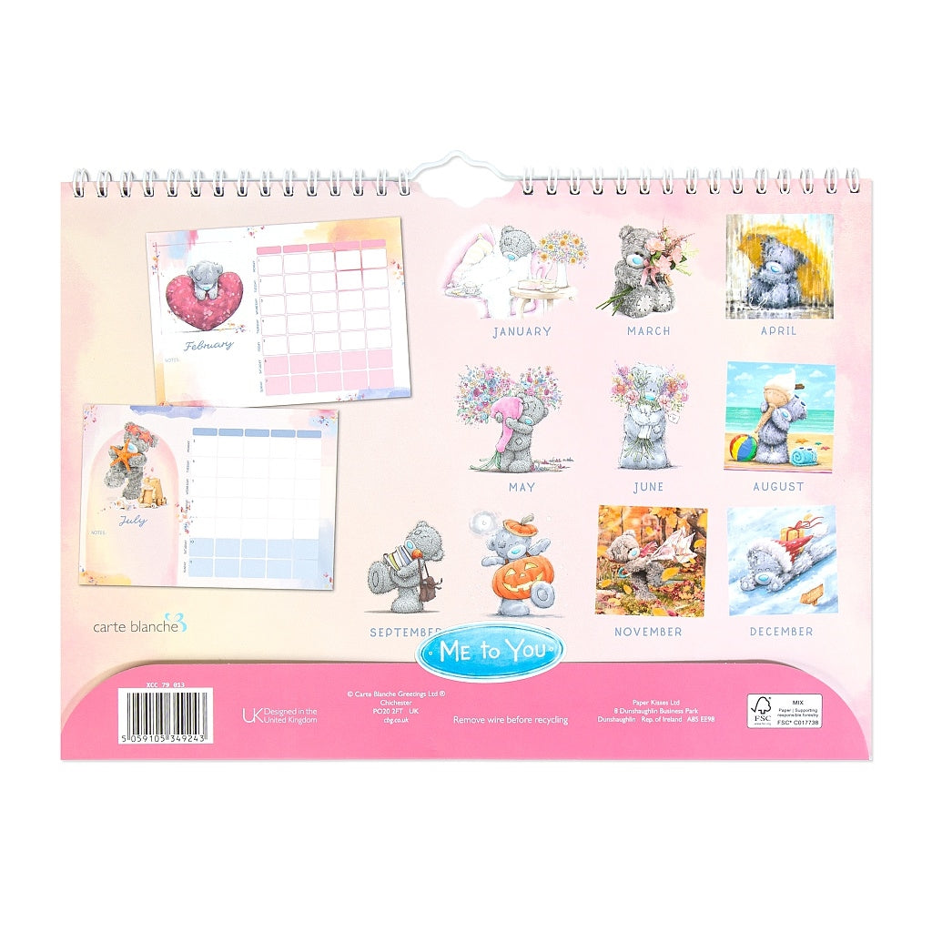 Me To You A4 Family Organiser Calendar 2027 - Week To View