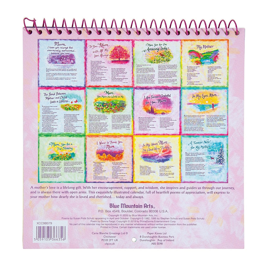 Blue Mountain Arts Calendar 2027 - Mum Thank You