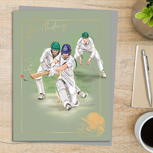 Aspire Birthday Card - Cricket