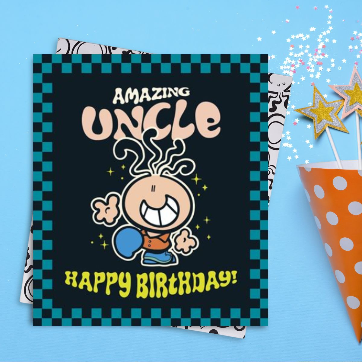 Uncle Birthday Card - Bubblegum