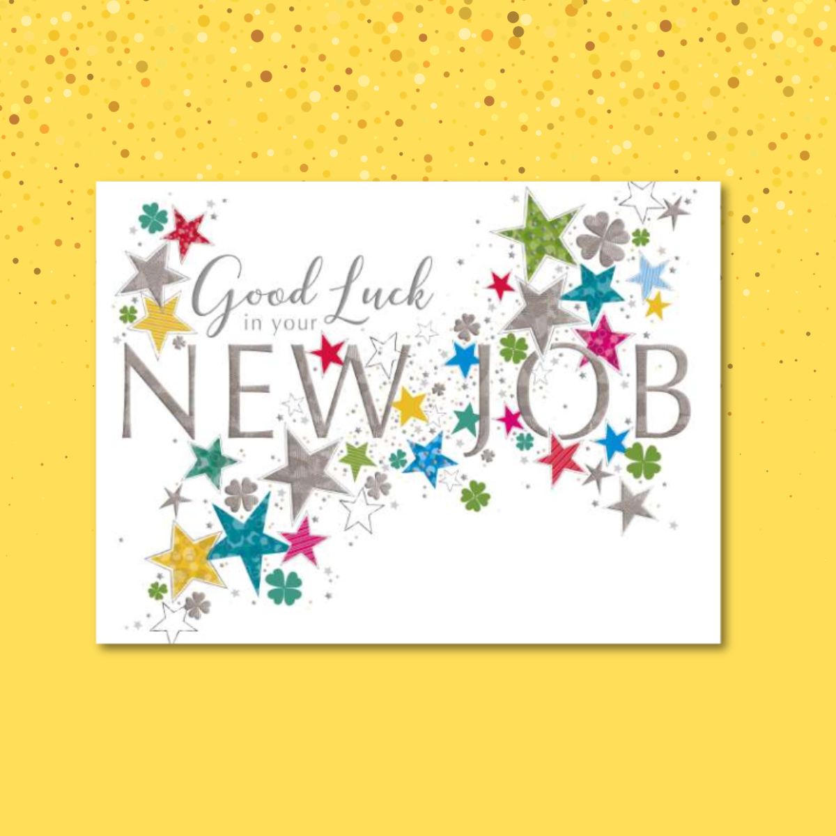 New Job Card - Congratulations Star Text