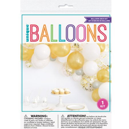 Balloon Kit - Gold & White Organic Garland