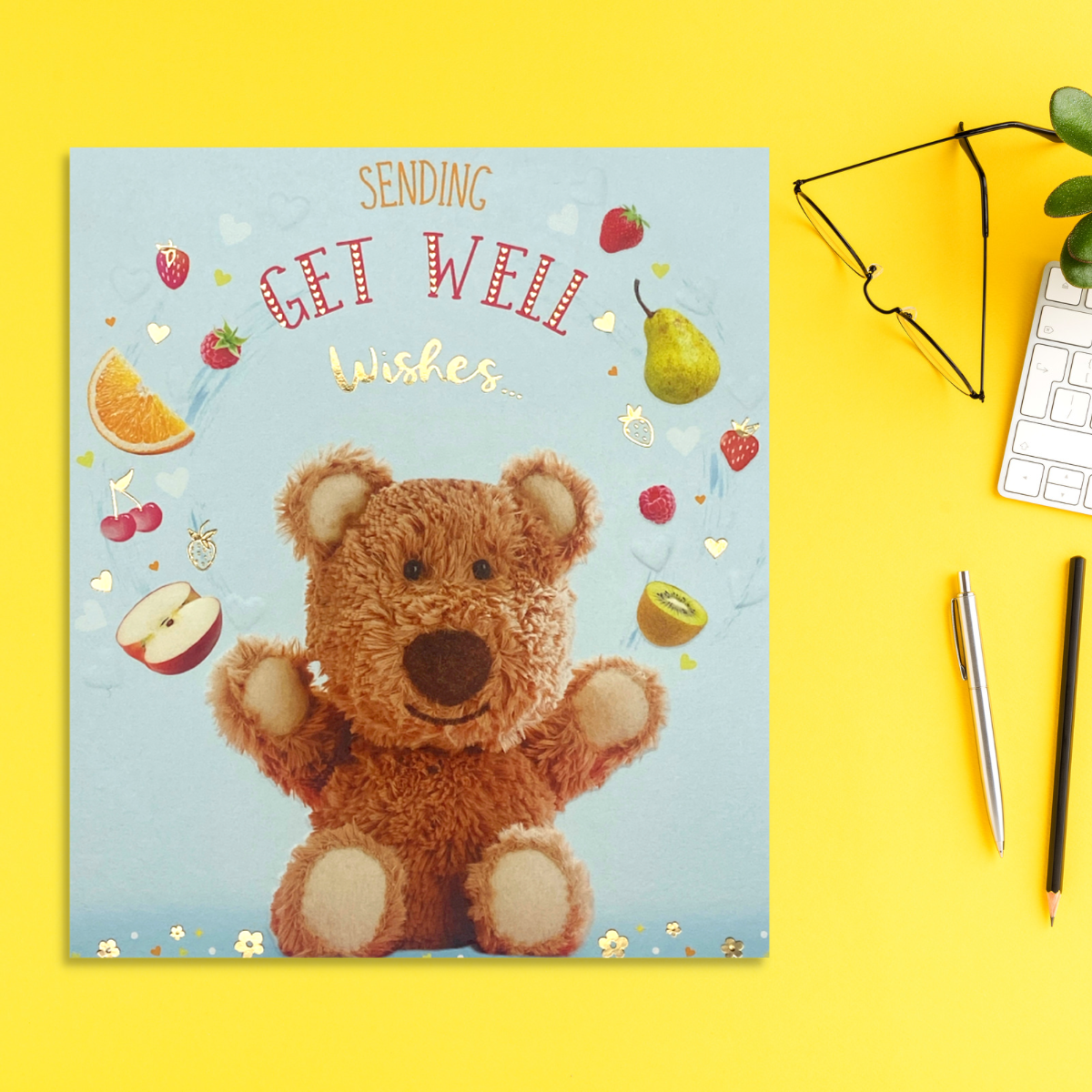 Get Well Soon Card - Barley Bear