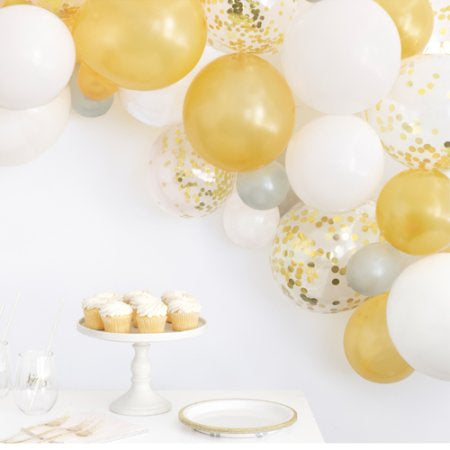 Balloon Kit - Gold & White Organic Garland