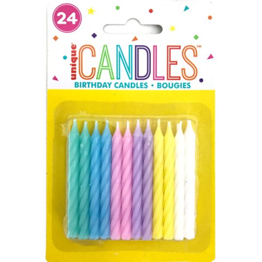 Pastel Multipack Cake Candles 24 Pack