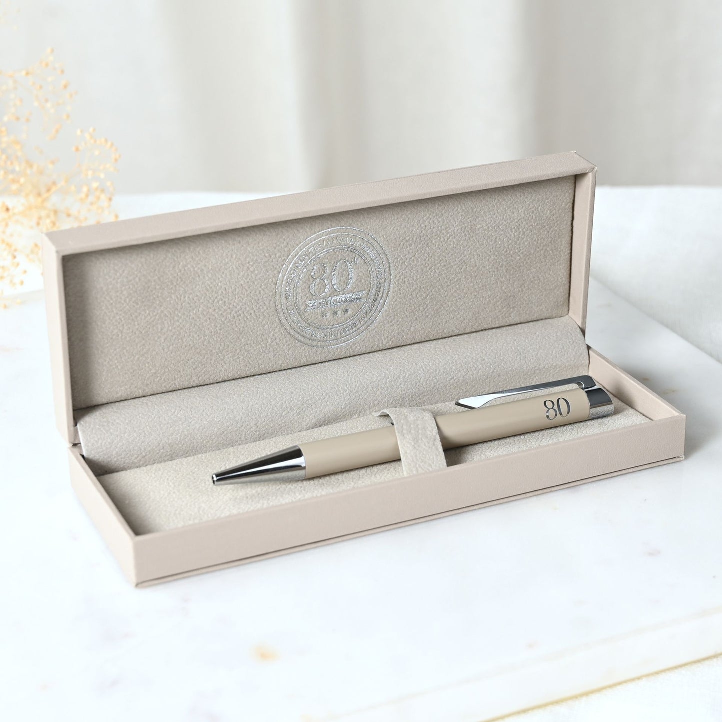 Age 80 Gift - Milestones Pen In Gift Box
