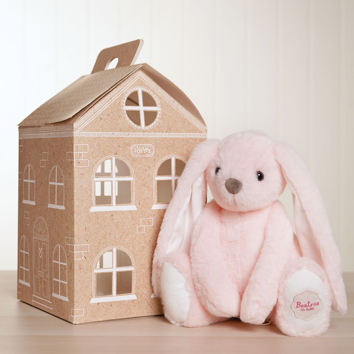 Softies - Beatrice The Classical Plush Pink Bunny 30 cm