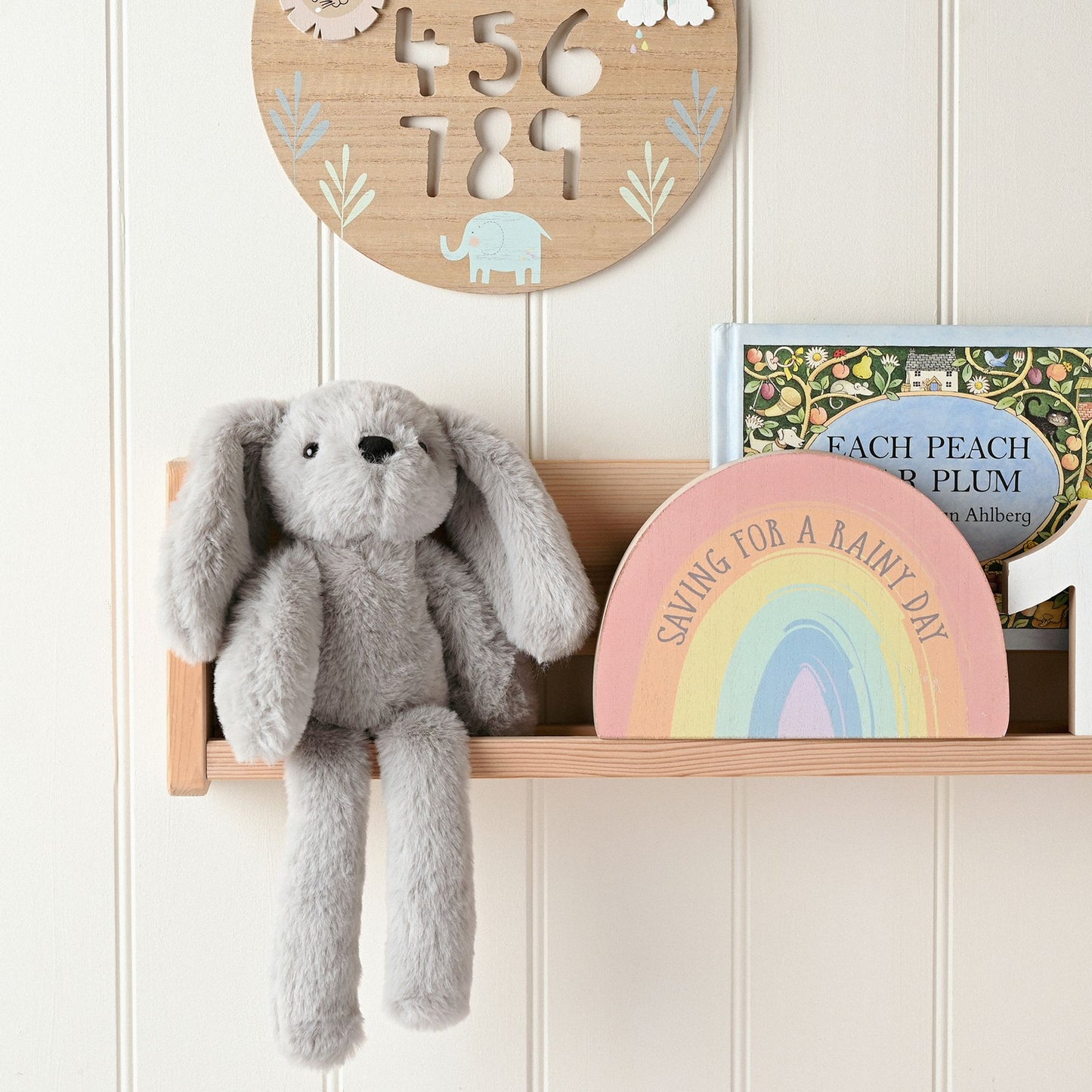 Softies - Theo The Plush Long Leg Grey Bunny 35 cm