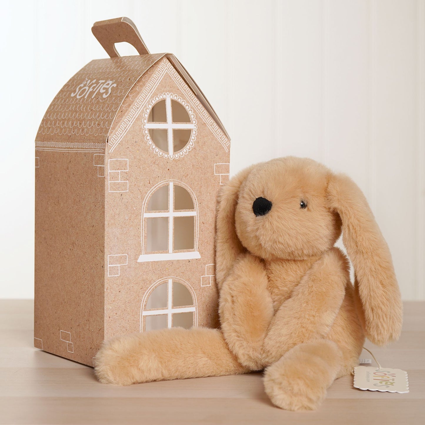 Softies - Oatey The Plush Long Leg Light Brown Bunny 35 cm