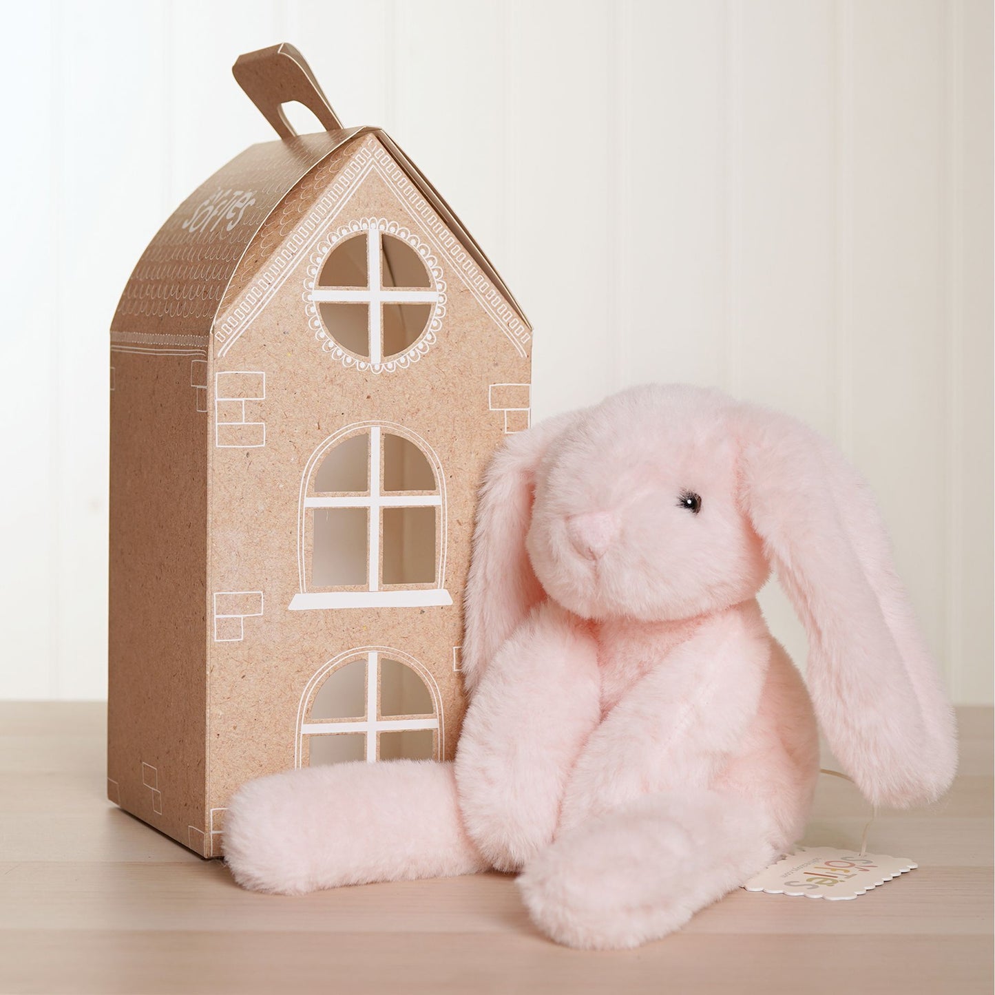 Softies - Katie The Plush Long Leg Light Pink Bunny 35 cm