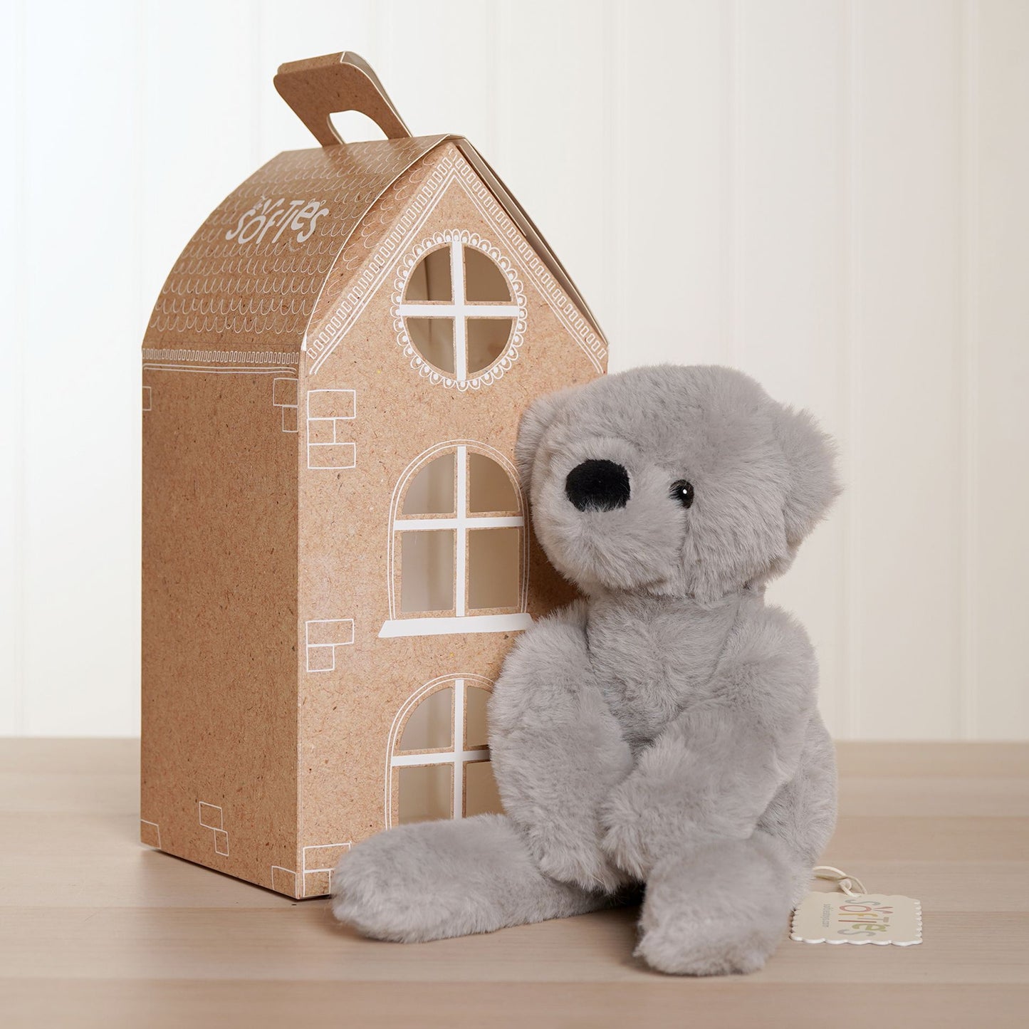 Softies - Ste The Plush Long Leg Grey Teddy Bear 30 cm