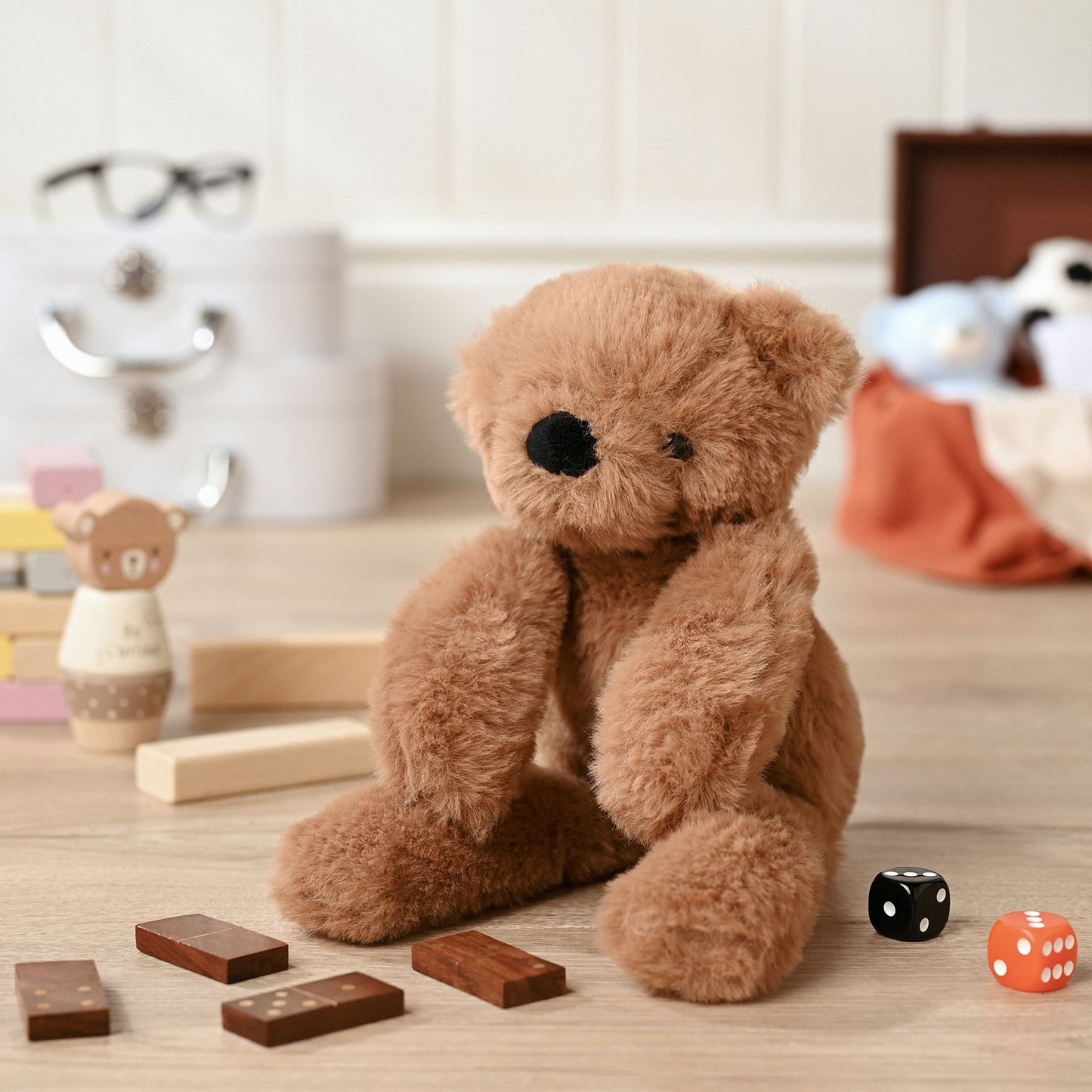 Softies - Hampton The Plush Long Leg Dark Brown Teddy Bear 30 cm