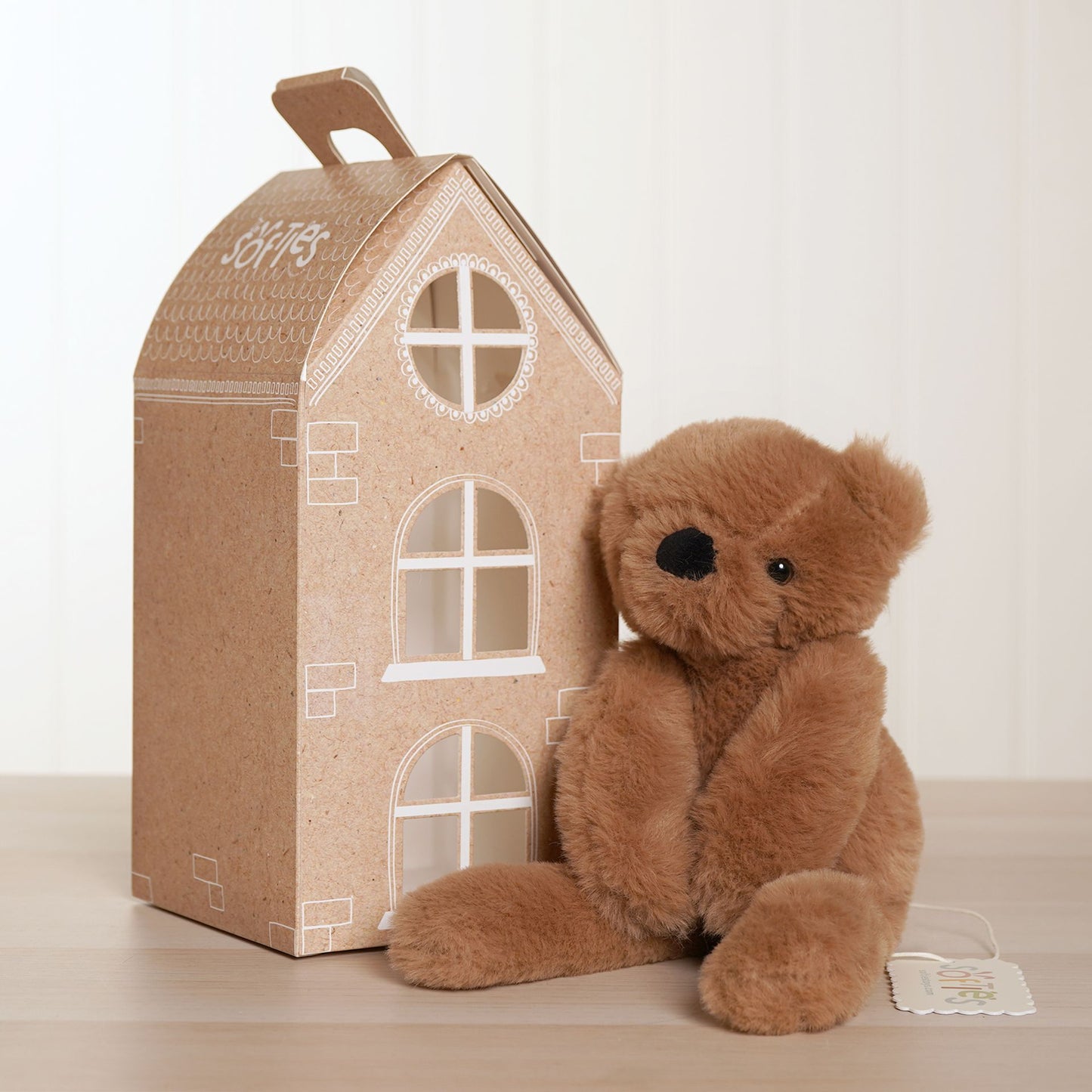Softies - Hampton The Plush Long Leg Dark Brown Teddy Bear 30 cm