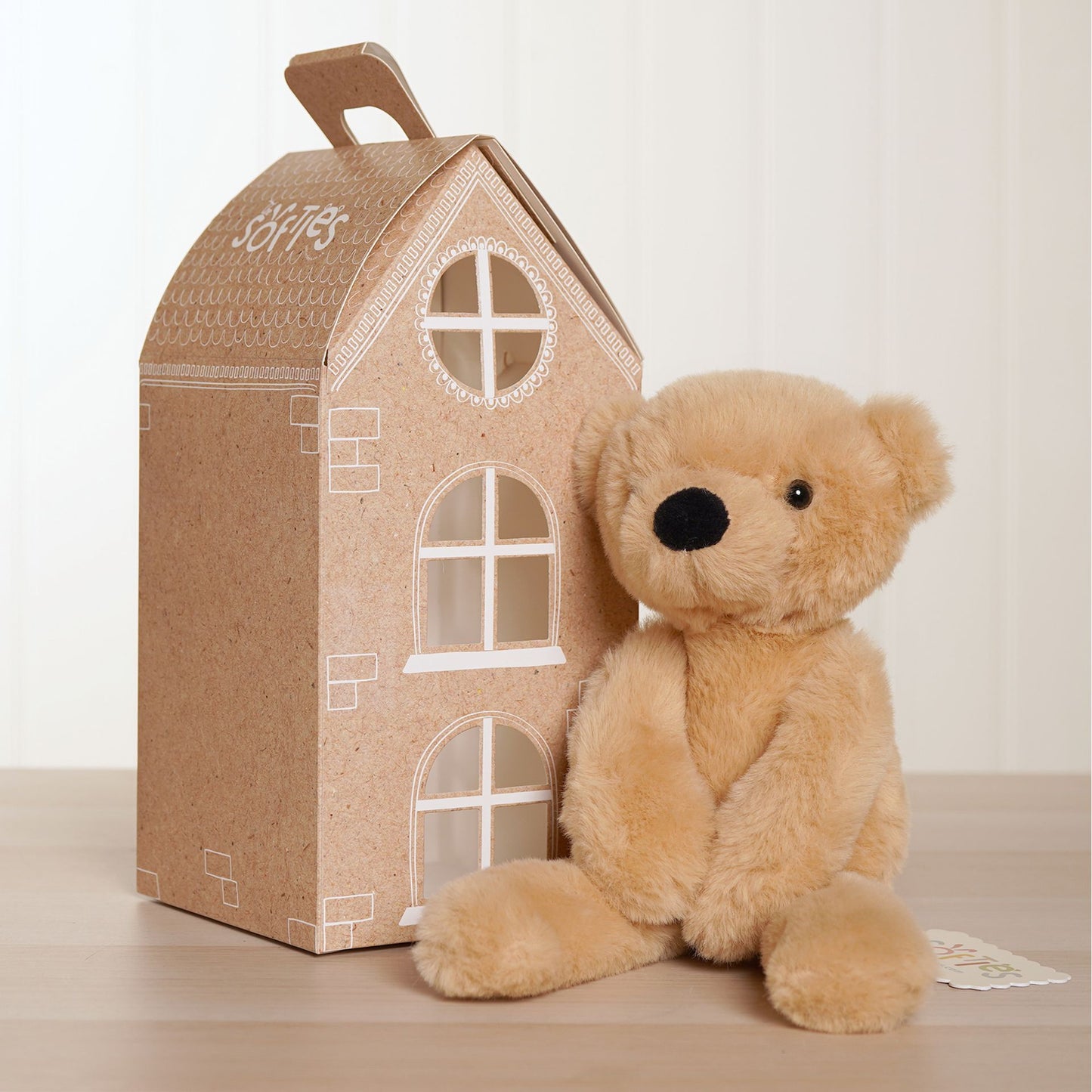 Softies - Hudson The Plush Long Leg Light Brown Teddy Bear 30 cm