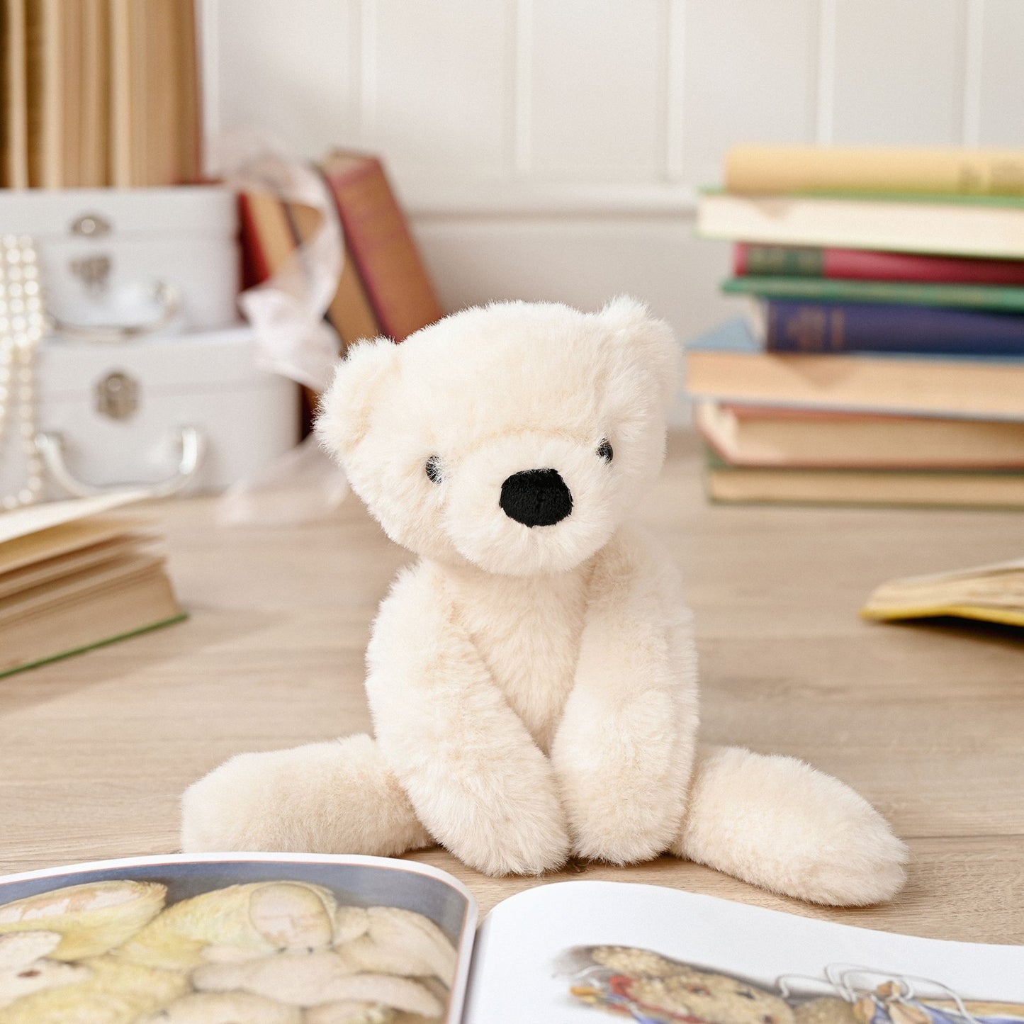 Softies - Lola The Long Leg Plush Cream Teddy Bear 30 cm