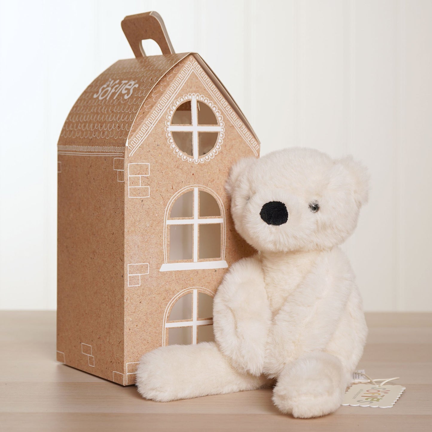 Softies - Lola The Long Leg Plush Cream Teddy Bear 30 cm