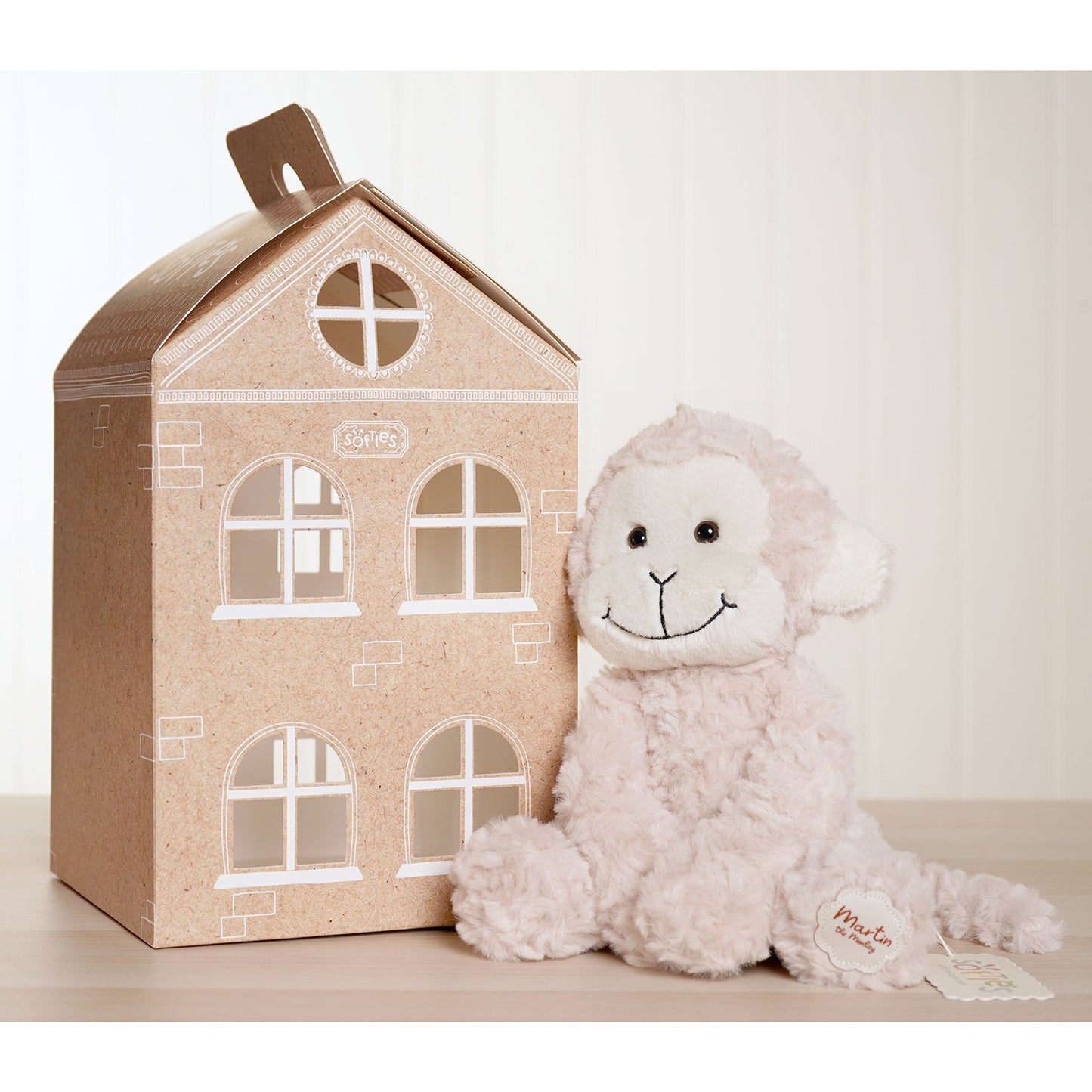 Softies - Martin The Plush Sitting Light Brown Monkey 22 cm