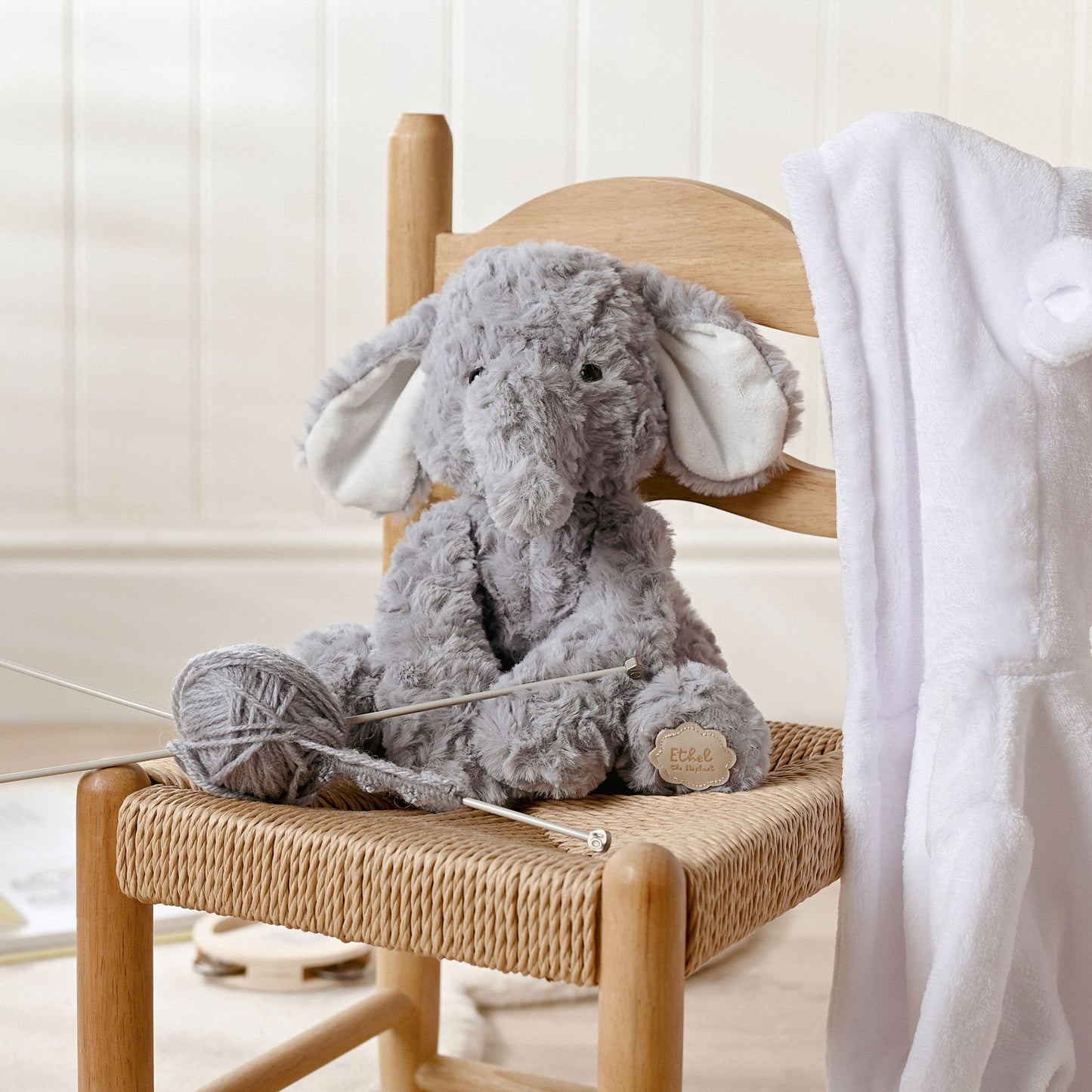Softies - Ethel The Plush Sitting Grey Elephant 22 cm