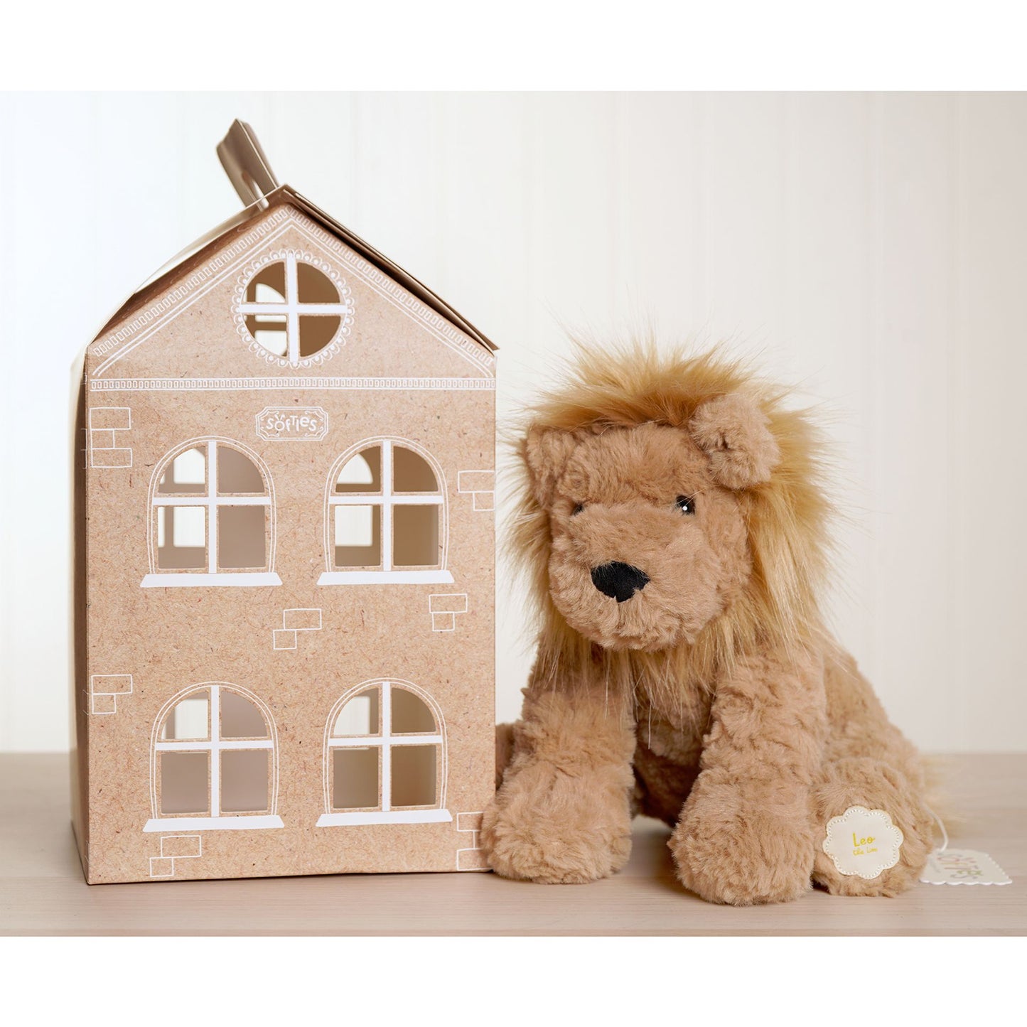 Softies - Leo The Plush Sitting Brown Lion 23 cm