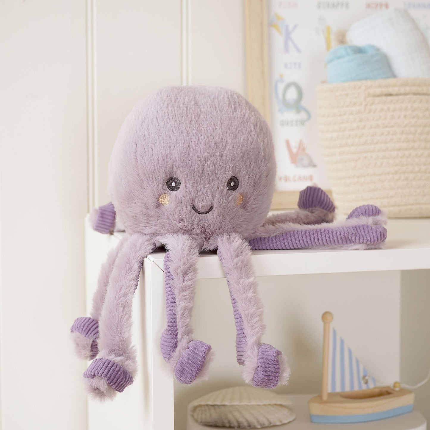 Softies -Otto The Plush Lilac Octopus 30 cm