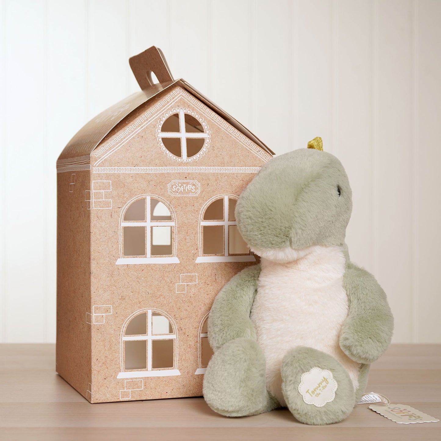 Softies - Tommy The Plush Green Dinosaur 30 cm