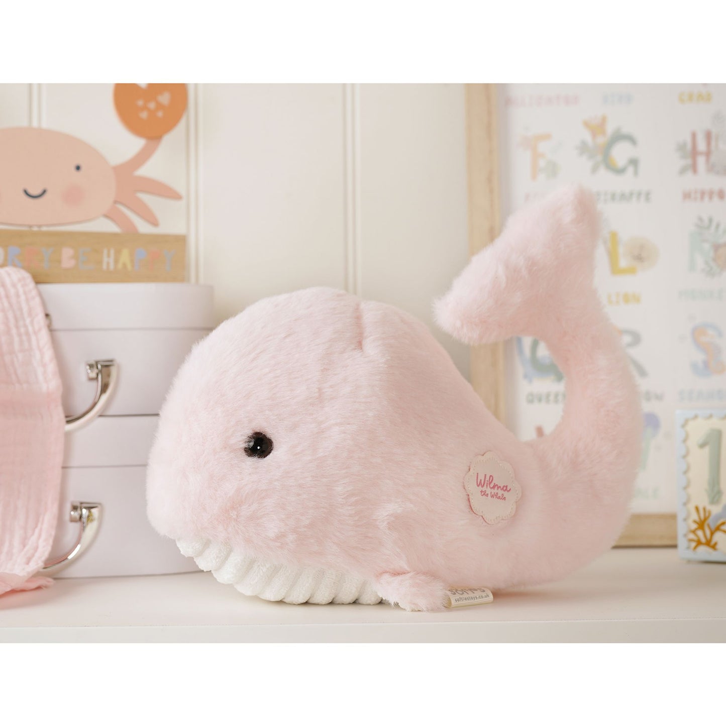 Softies - Wilma The Plush Pink Whale 28 cm