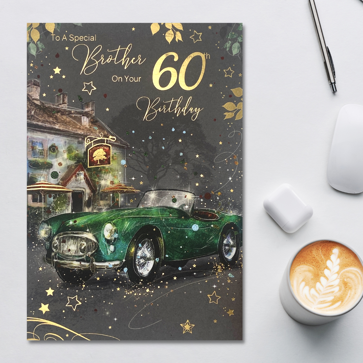 Brother 60th Birthday Card - Grayson Classic Car