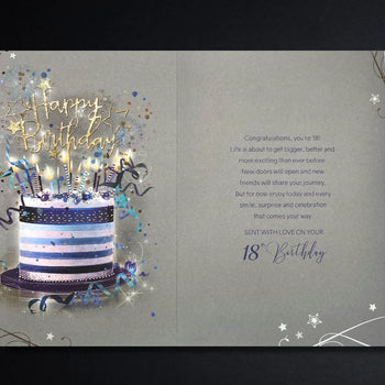 Grandson 18th Birthday Card - Grayson