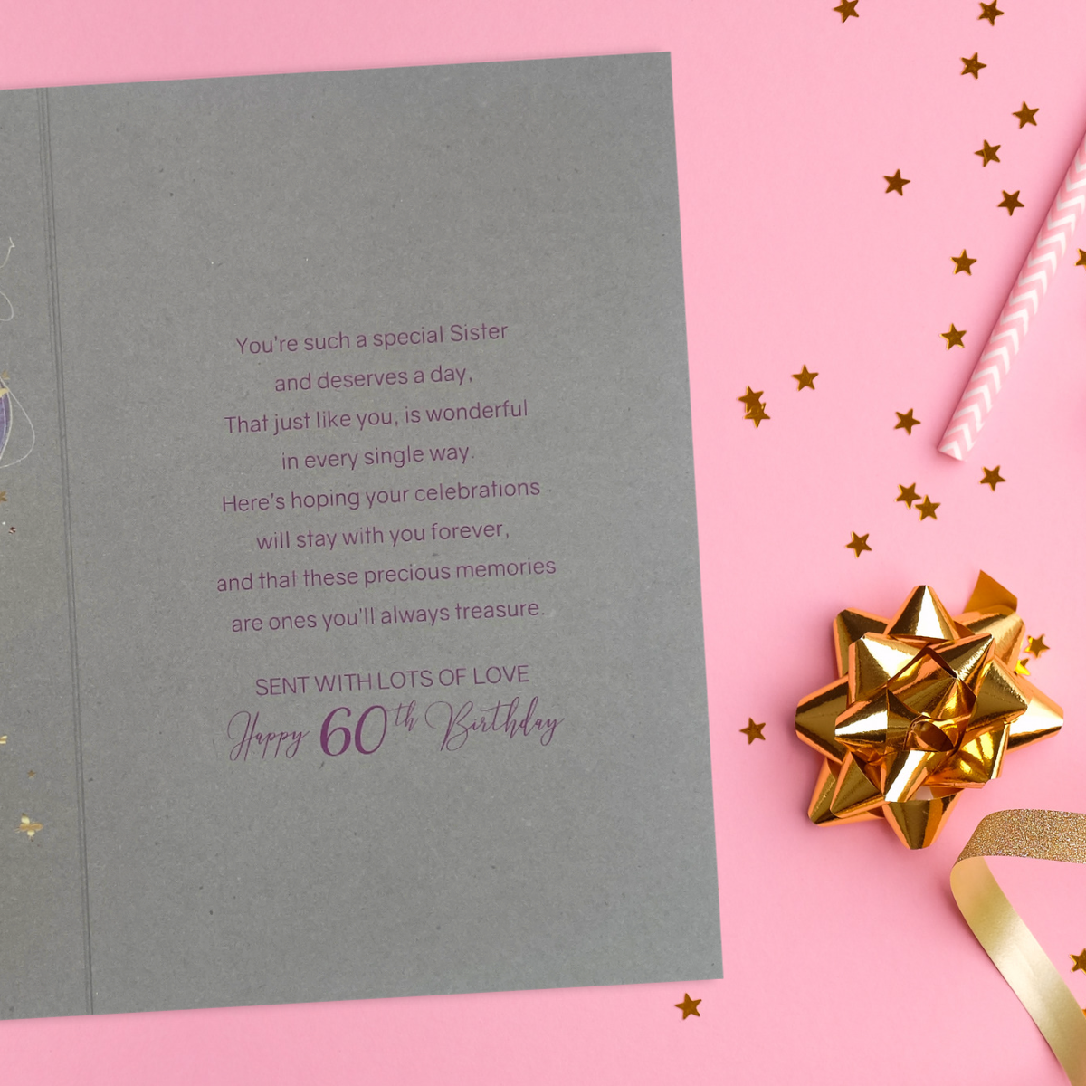 Sister 60th Birthday Card - Grace Floral Gifts & Balloons