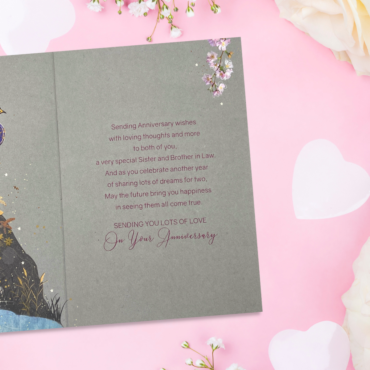 Sister & Brother-In-Law Wedding Anniversary Card - Grace Peacock