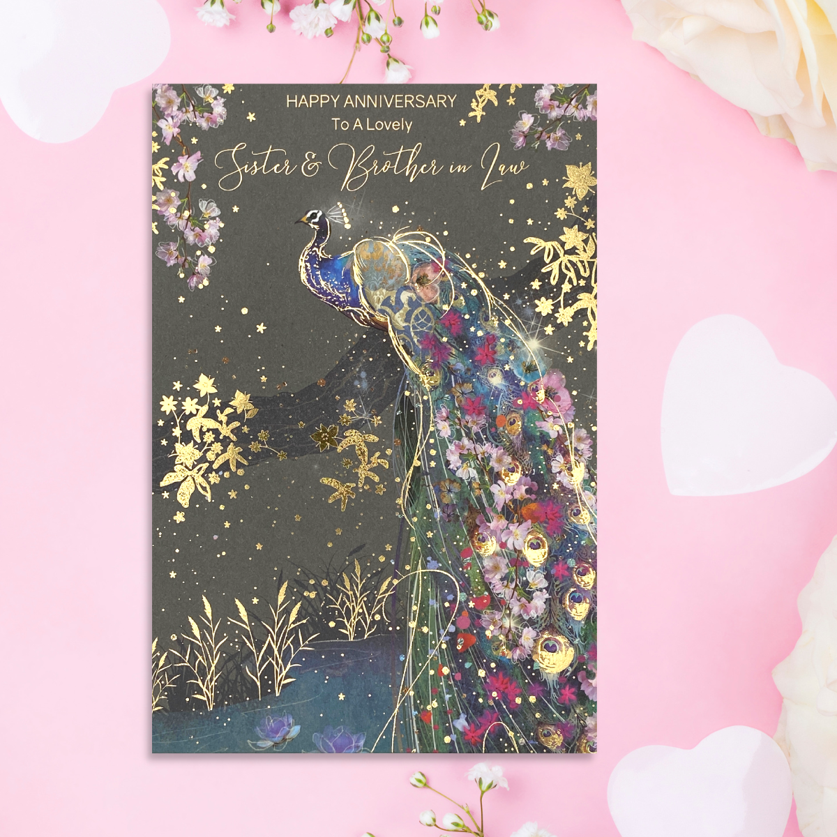 Sister & Brother-In-Law Wedding Anniversary Card - Grace Peacock