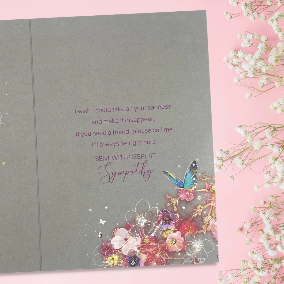 Sympathy Card - Grace Blossom & Butterflies