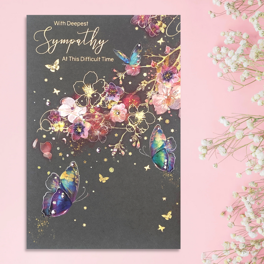 Sympathy Card - Grace Blossom & Butterflies