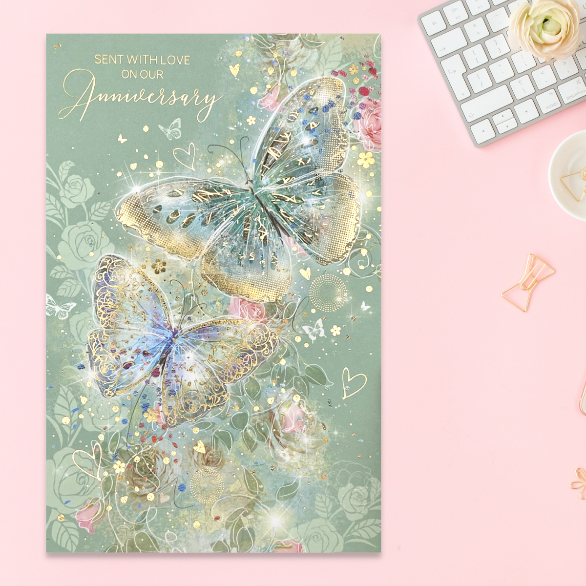 Happy Anniversary Card - Grace Butterflies