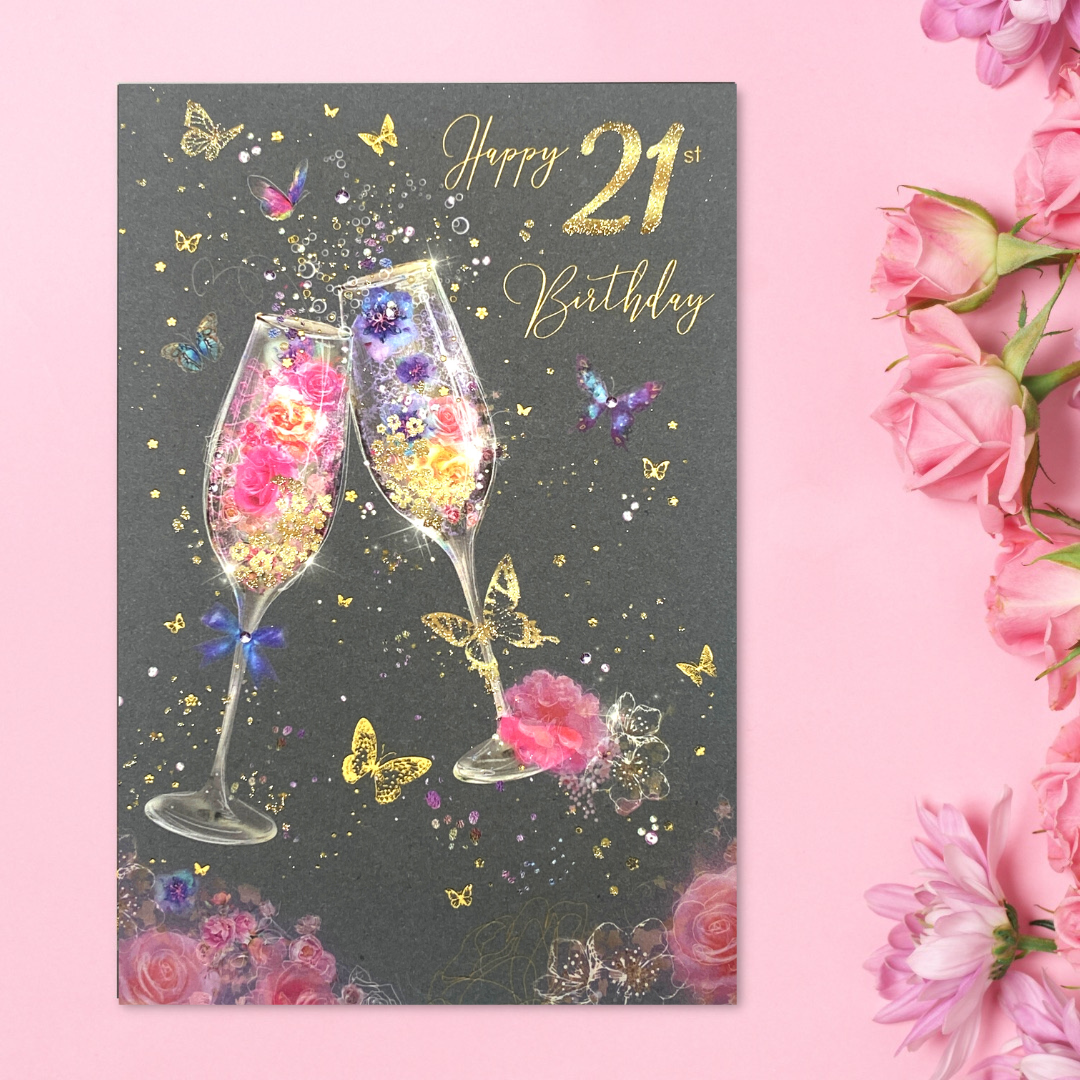 21st Birthday Card - Grace Flutes