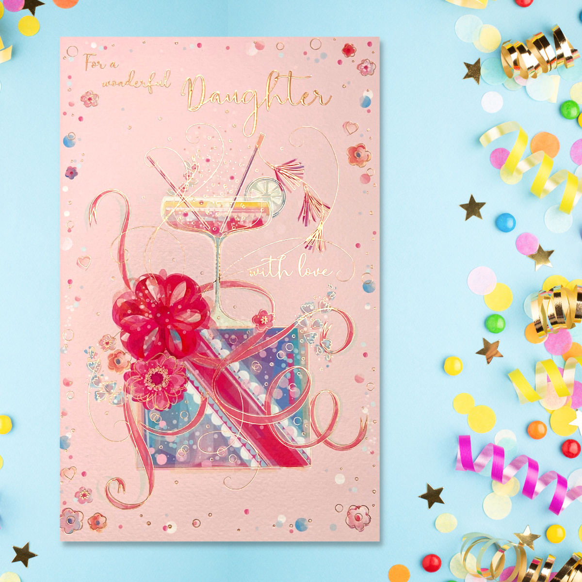 Daughter Birthday Card - Lottie Loves Cocktail Large