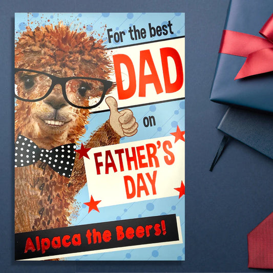 Dad Father's Day Card - Alpaca The Beers!