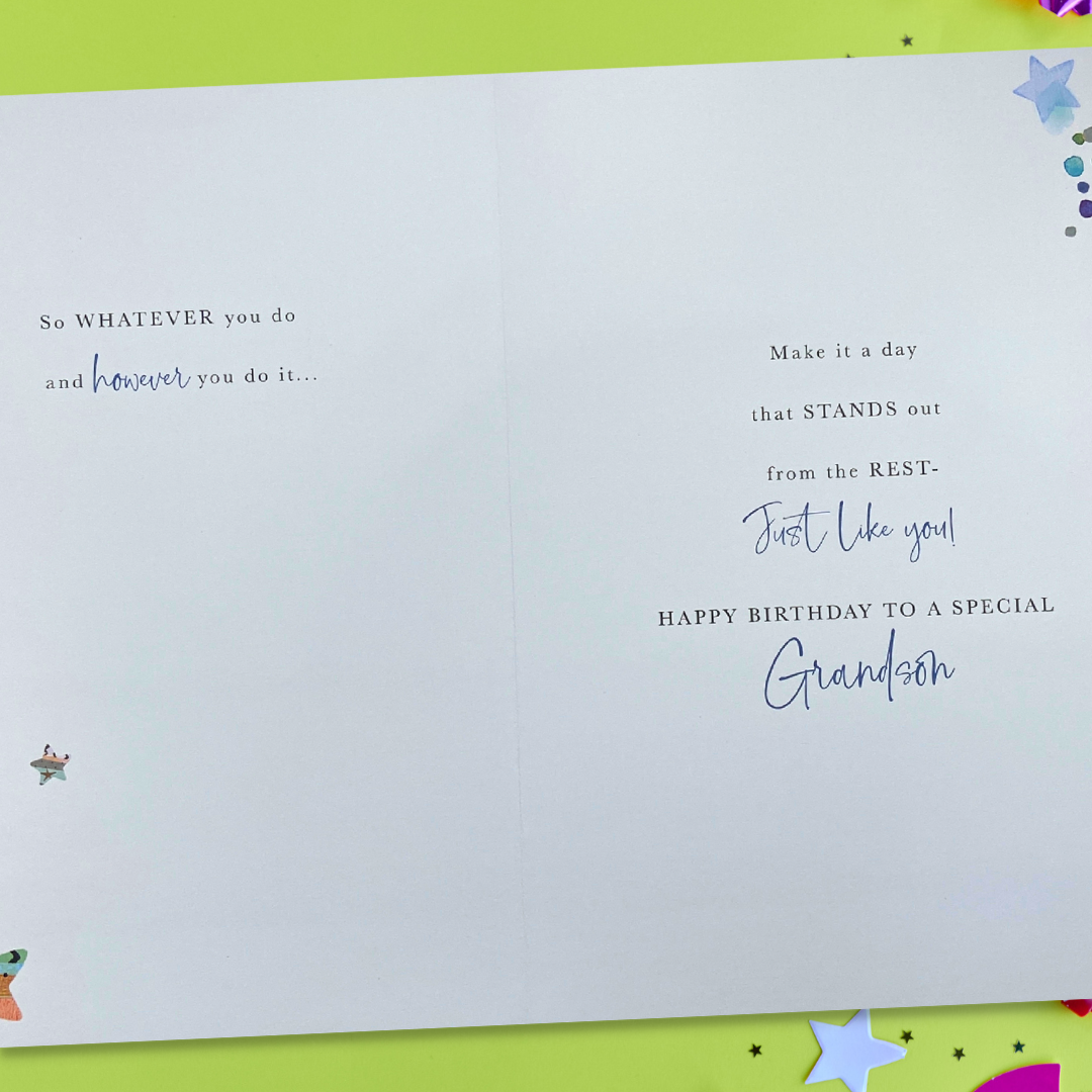 Grandson Birthday Card - Rococo Game Over