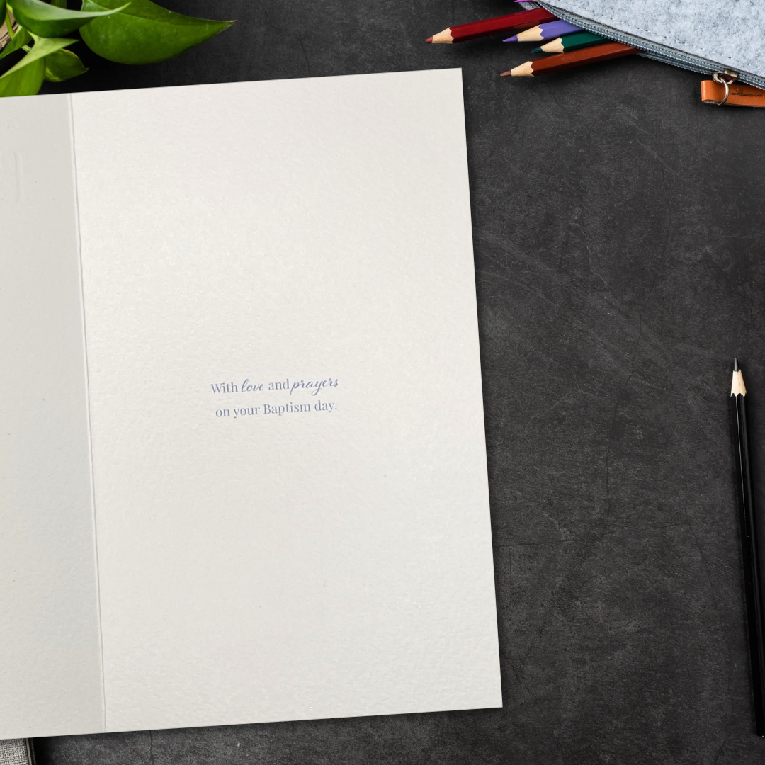 Baptism Card - Waterfall Scene