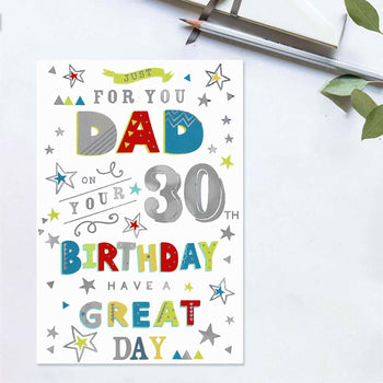 Dad 30th Birthday Card - Giddy Up