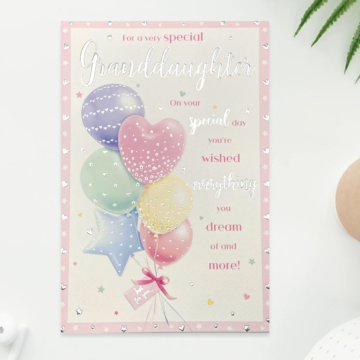 Granddaughter Birthday Card - Skimming Stones