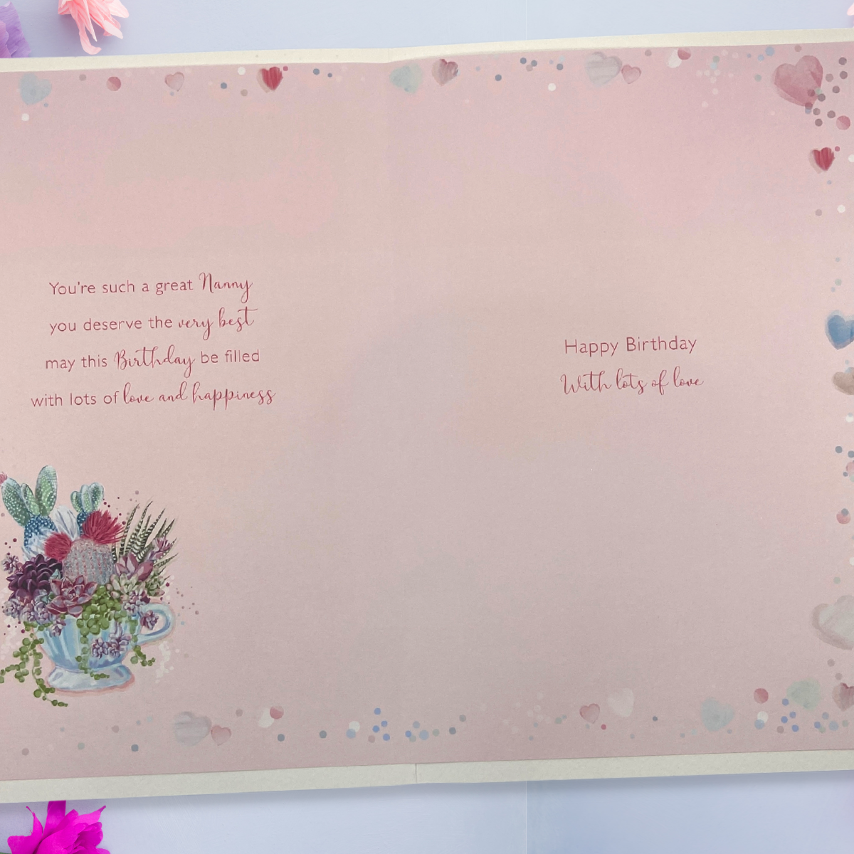 Nanny Birthday Card- Lottie Loves Floral Teacup