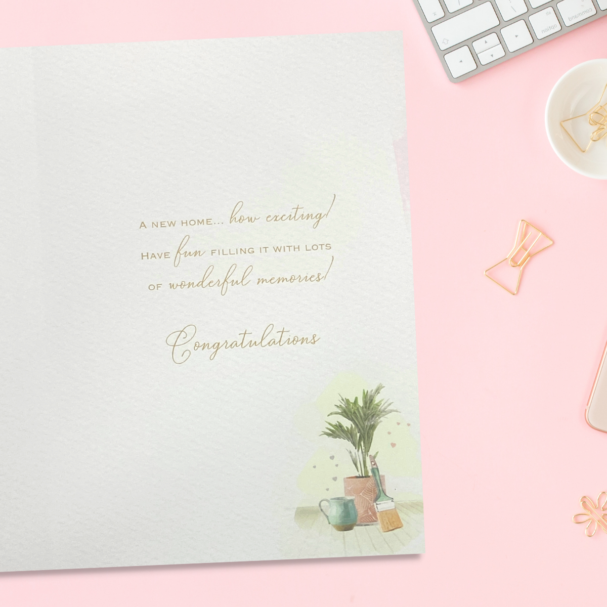 New Home Card - Brighstone Kettle & Plant