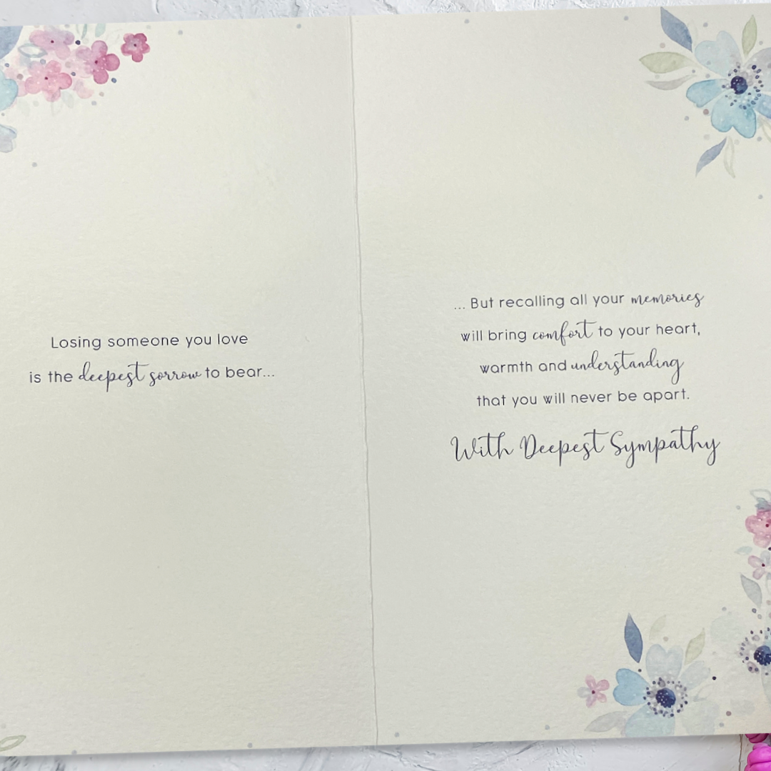 Sympathy Card - Just for You Floral Border
