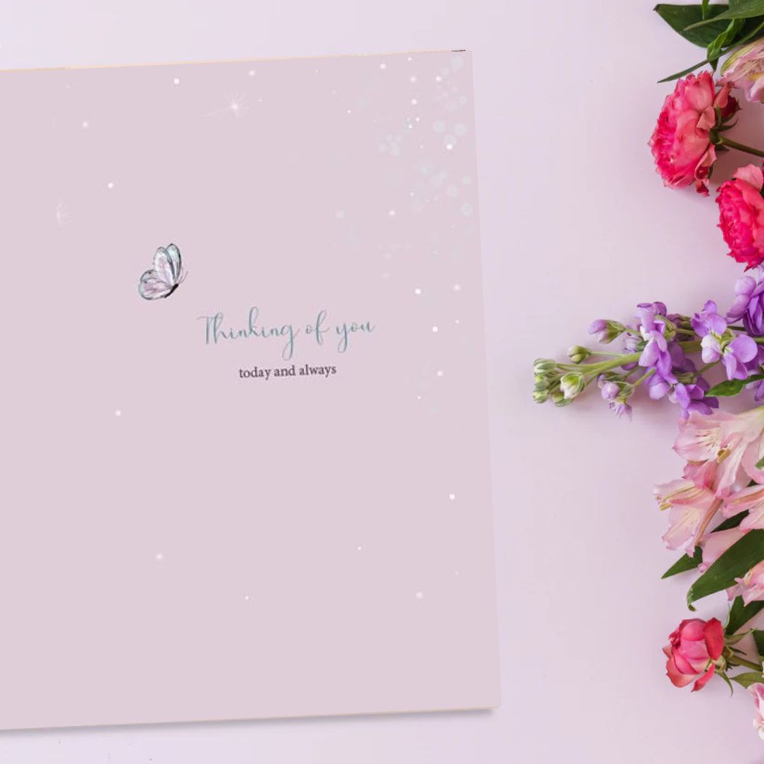 Thinking Of You Card - Dandelion & Butterfly