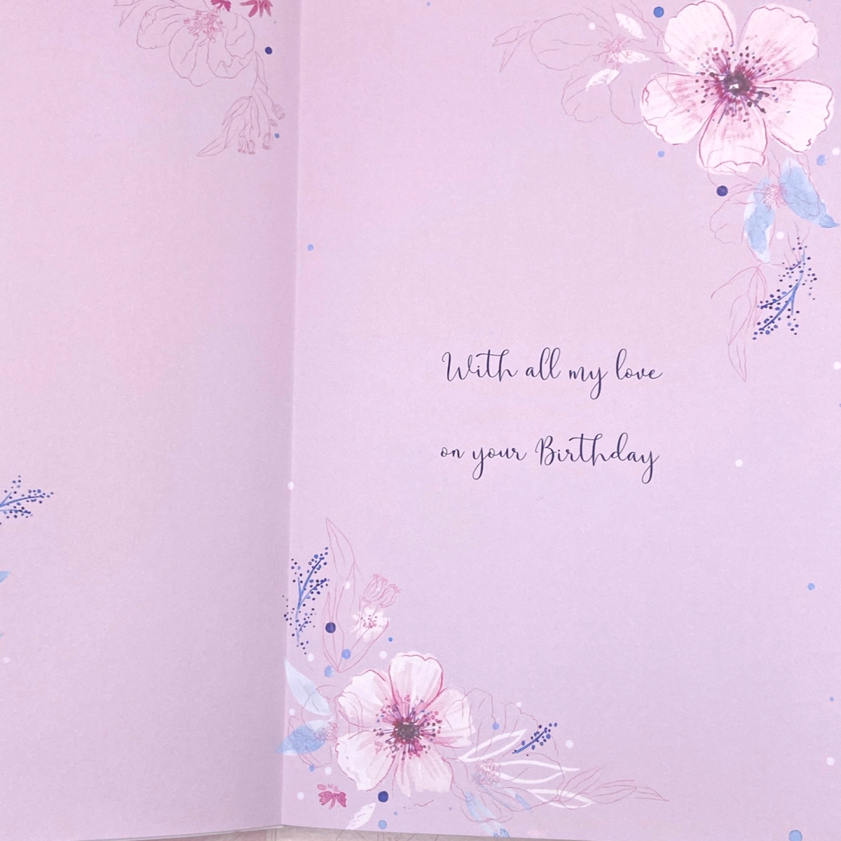 Wife Birthday Card - Sentiments Large