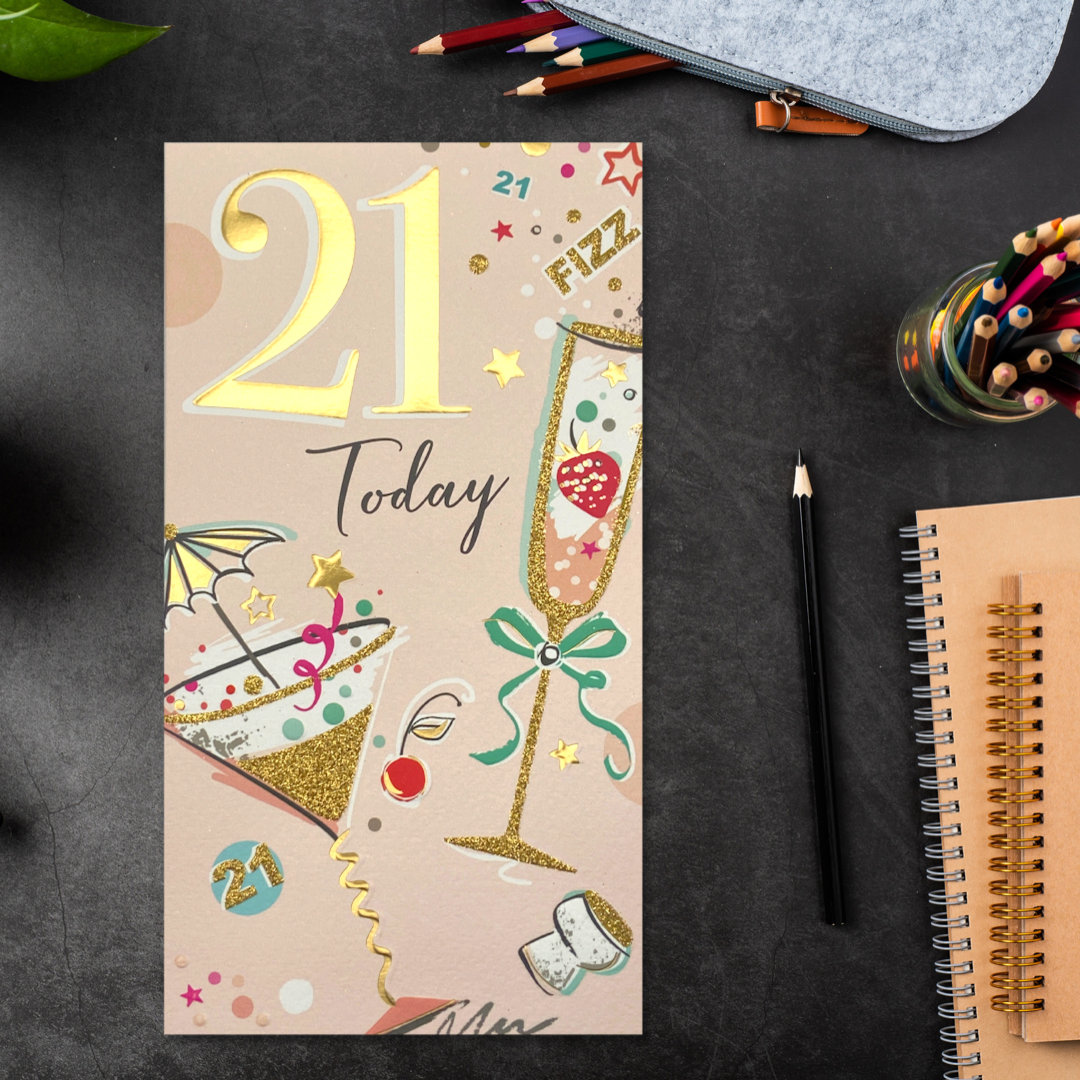 21st Birthday Card - Signature Cocktails