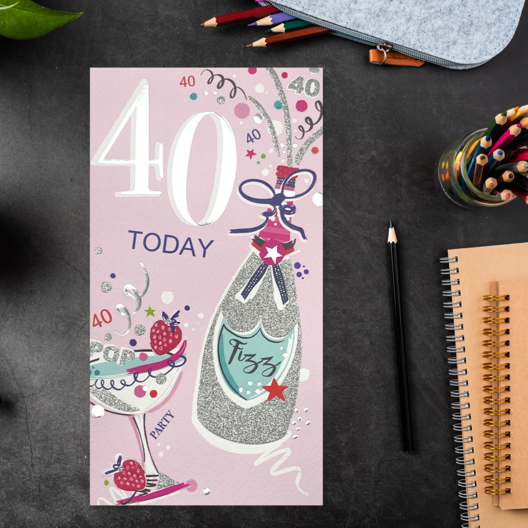 40th Birthday Card - Signature Fizz